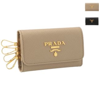 新型　美品　PRADA プラダ　マルチカラー　キーリング付き　キーケース