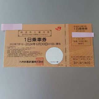 ジェイアール(JR)の【匿名配送】 JR九州 鉄道　株主優待券 １日乗車券　1枚 　九州旅客鉄道(鉄道乗車券)