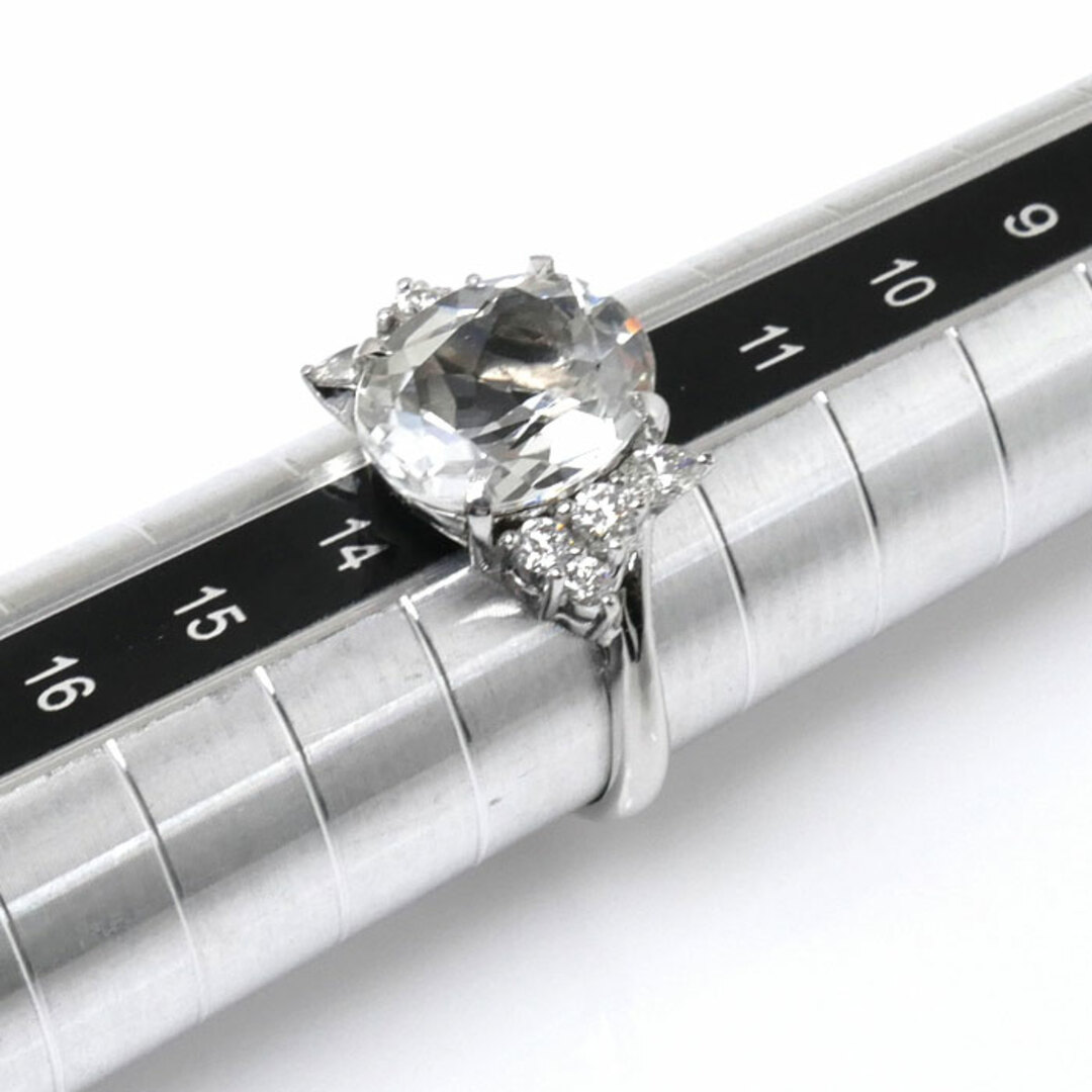 K18WG ホワイトゴールド リング・指輪 トパーズ4.37ct ダイヤモンド0.33ct 12.5号 4.5g レディース【美品】 5