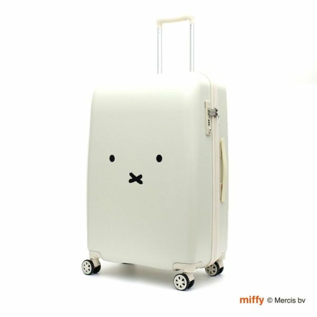ミッフィーmiffy スーツケース（Lサイズ） フェイスホワイト キャリーケース 【81L】約81L