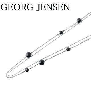 ジョージジェンセン(Georg Jensen)のジョージジェンセン 2連 ロング ネックレス オニキス シルバー【13211】(ネックレス)