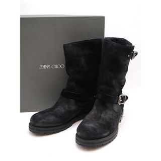 ジミーチュウ(JIMMY CHOO)のジミー チュウ YORK ボア デストロイレザーエンジニアブーツ(ブーツ)