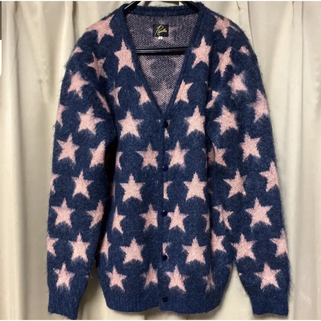 Needles(ニードルス)のneedles Mohair Cardigan Star/Blue  メンズのトップス(カーディガン)の商品写真