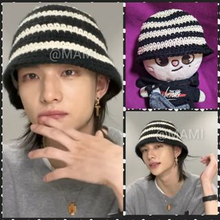 Stray Kids - ♥️ドール用 ニット帽 /白黒♥️ぬいちゃん用 Stray Kids - ♥️ドール用 ニット帽 /白黒♥️ぬいちゃん用