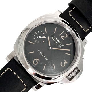 パネライ(PANERAI)の　パネライ PANERAI ルミノールベース 8デイズ PAM00915 黒文字盤 ステンレススチール 手巻き メンズ 腕時計(その他)