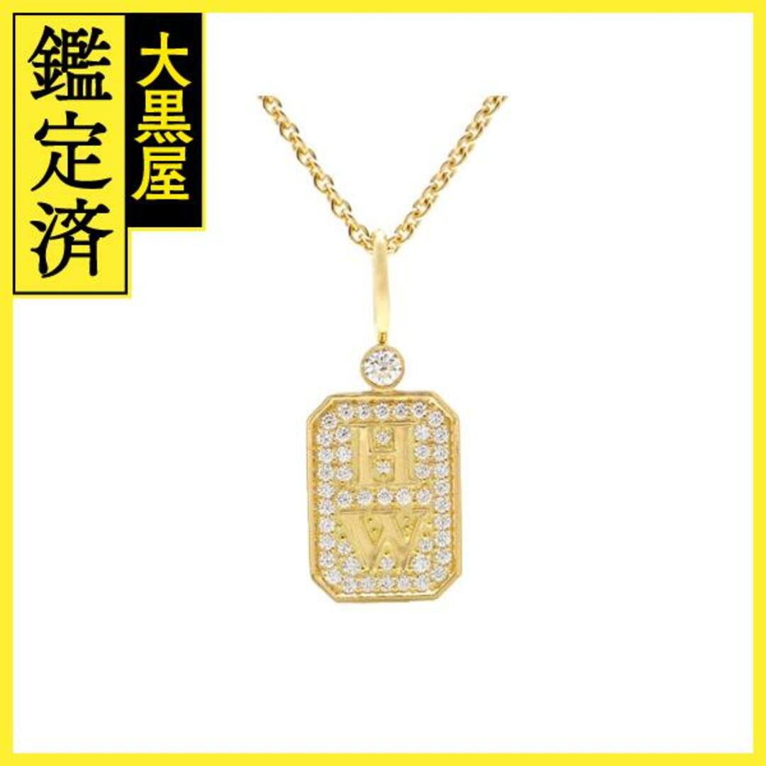 HARRY WINSTON - ハリーウィンストン　HWロゴ　ネックレス　YG　ダイヤモンド　【200】