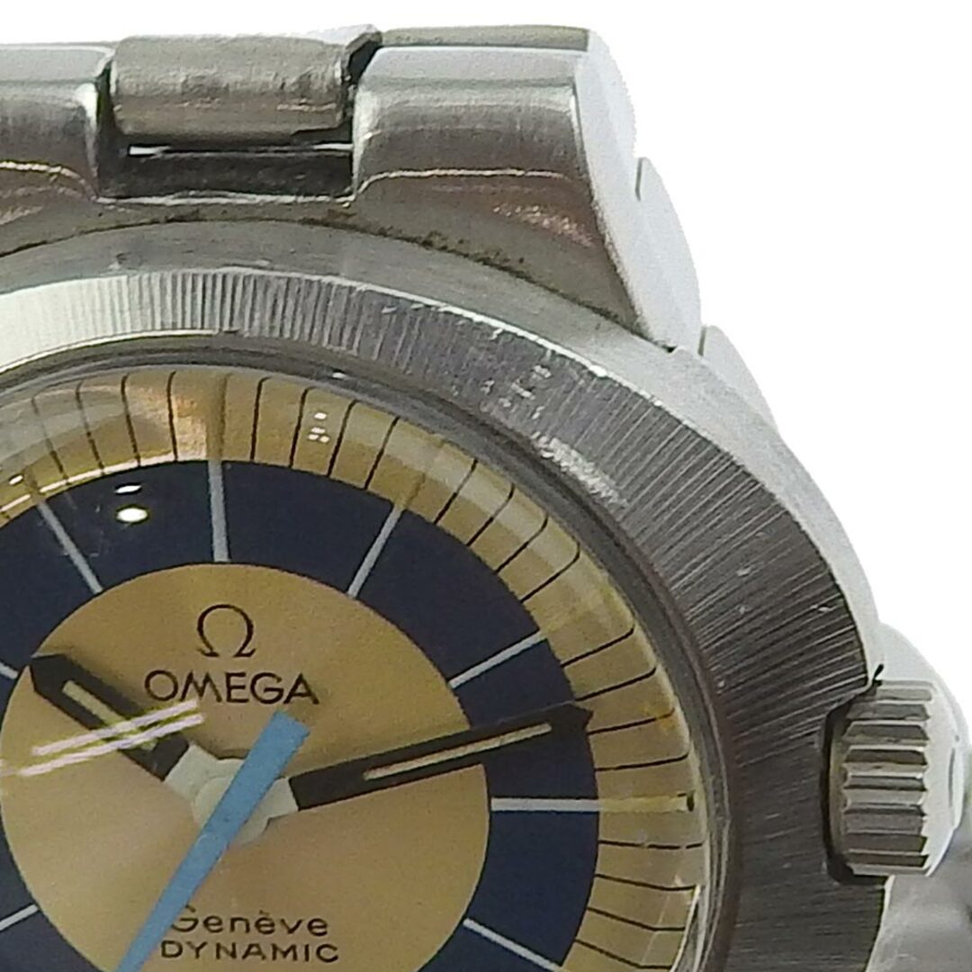 omega ジュネーブ ダイナミック 自動巻き ブルー シルバー メンズ 青