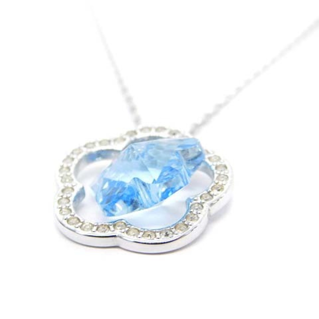 SWAROVSKI - スワロフスキー ネックレス 花モチーフ ストーン シルバー
