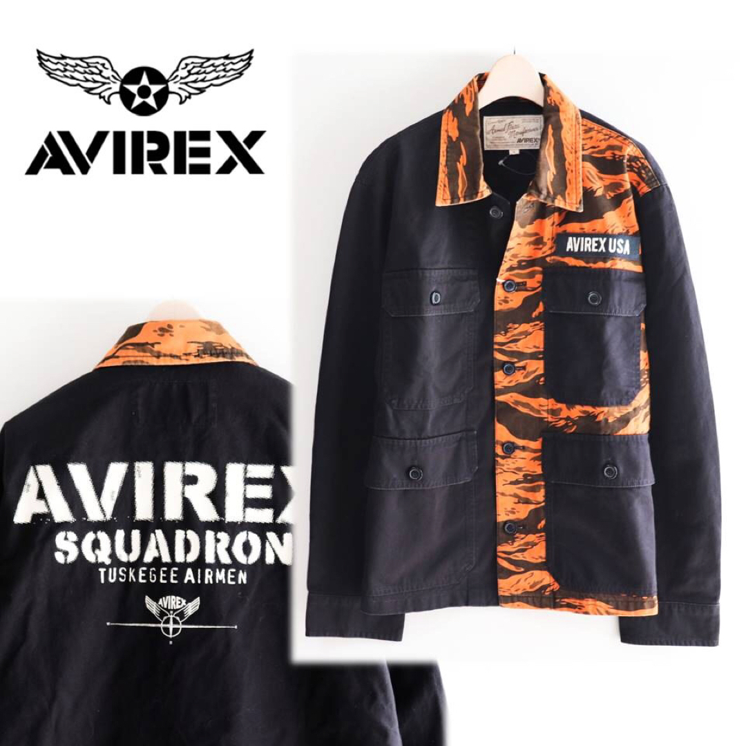 AVIREX - 《アヴィレックス》新品 切替デザイン オレンジタイガー