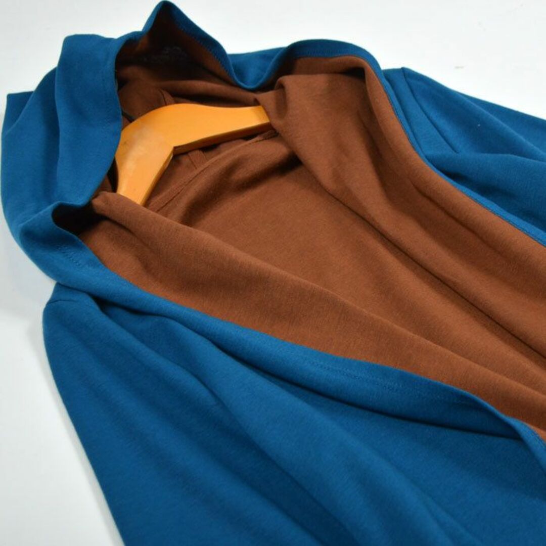 新品☆ブルー×ブラウン F ジャケット カーディガン コーディガン レディースのジャケット/アウター(その他)の商品写真