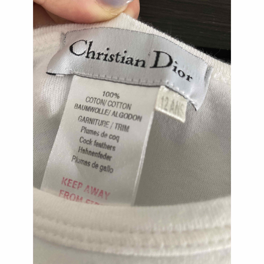 Christian Dior(クリスチャンディオール)のクリスチャンディオールChristian Dior ロゴTシャツ　トレンド白水色 レディースのトップス(Tシャツ(半袖/袖なし))の商品写真