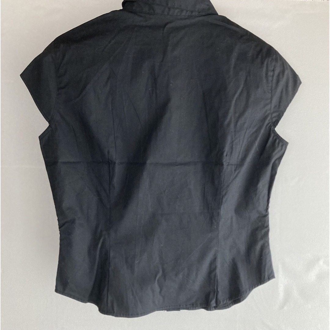 オットーコレクション ブラウス シャツ ノースリーブ ブラック 黒 S レディースのトップス(シャツ/ブラウス(半袖/袖なし))の商品写真