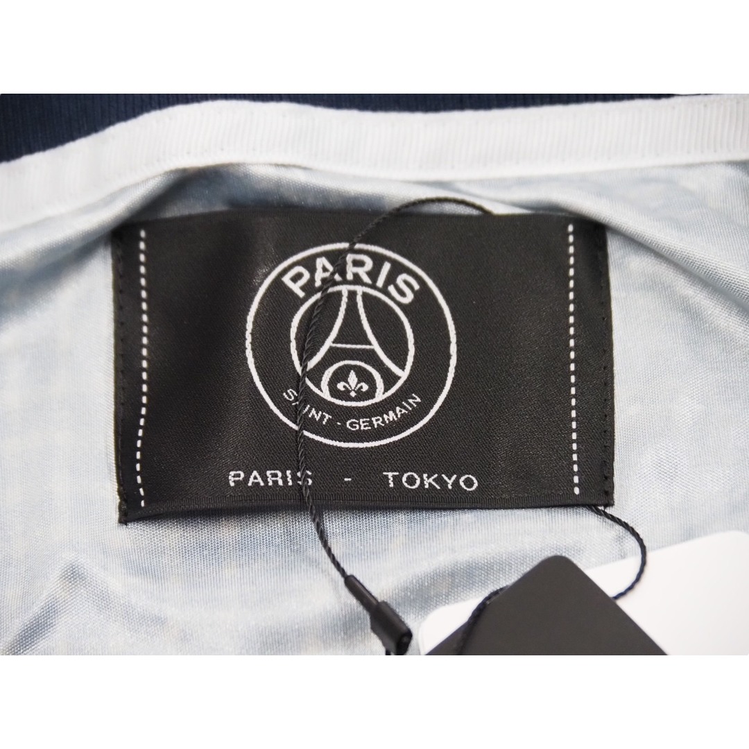 新品未使用品 パリサンジェルマン Poggy × Paris Saint-GermainPSG 半袖シャツ ボロプリント ネイビー サイズXL  52490