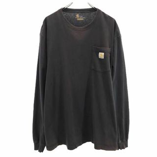 カーハート(carhartt)のカーハート オリジナルフィット 長袖 Tシャツ L ブラック Carhartt ポケT ロンT Original Fit メンズ 【中古】  【230808】(Tシャツ/カットソー(半袖/袖なし))