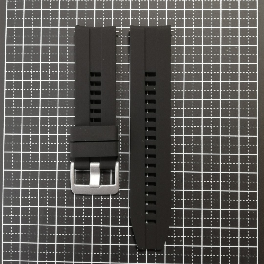 腕時計用バンド　ラバーベルト 黒 22mm(22ミリ) メンズの時計(ラバーベルト)の商品写真