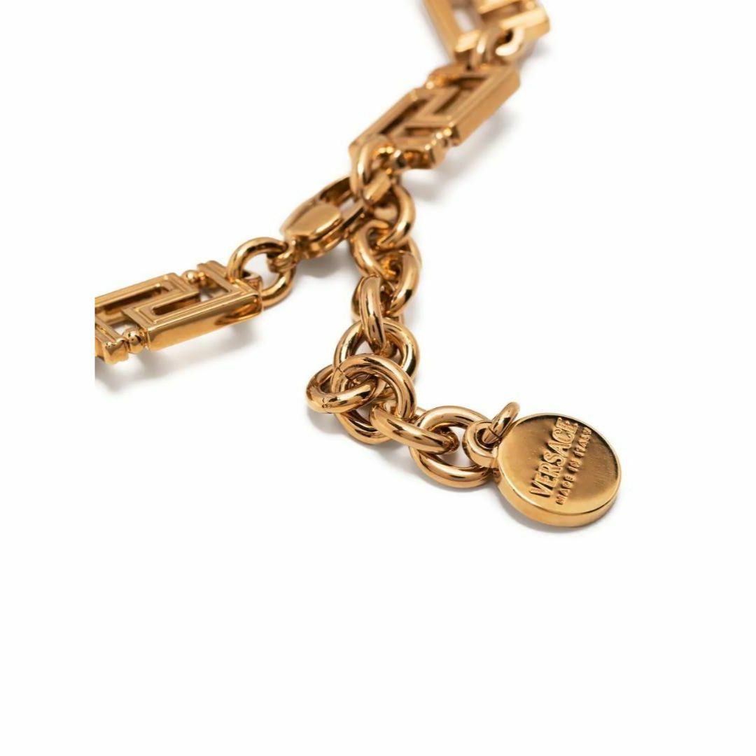 新品未使用 VERSACE グレカ ブレスレット ゴールド チャーム付-
