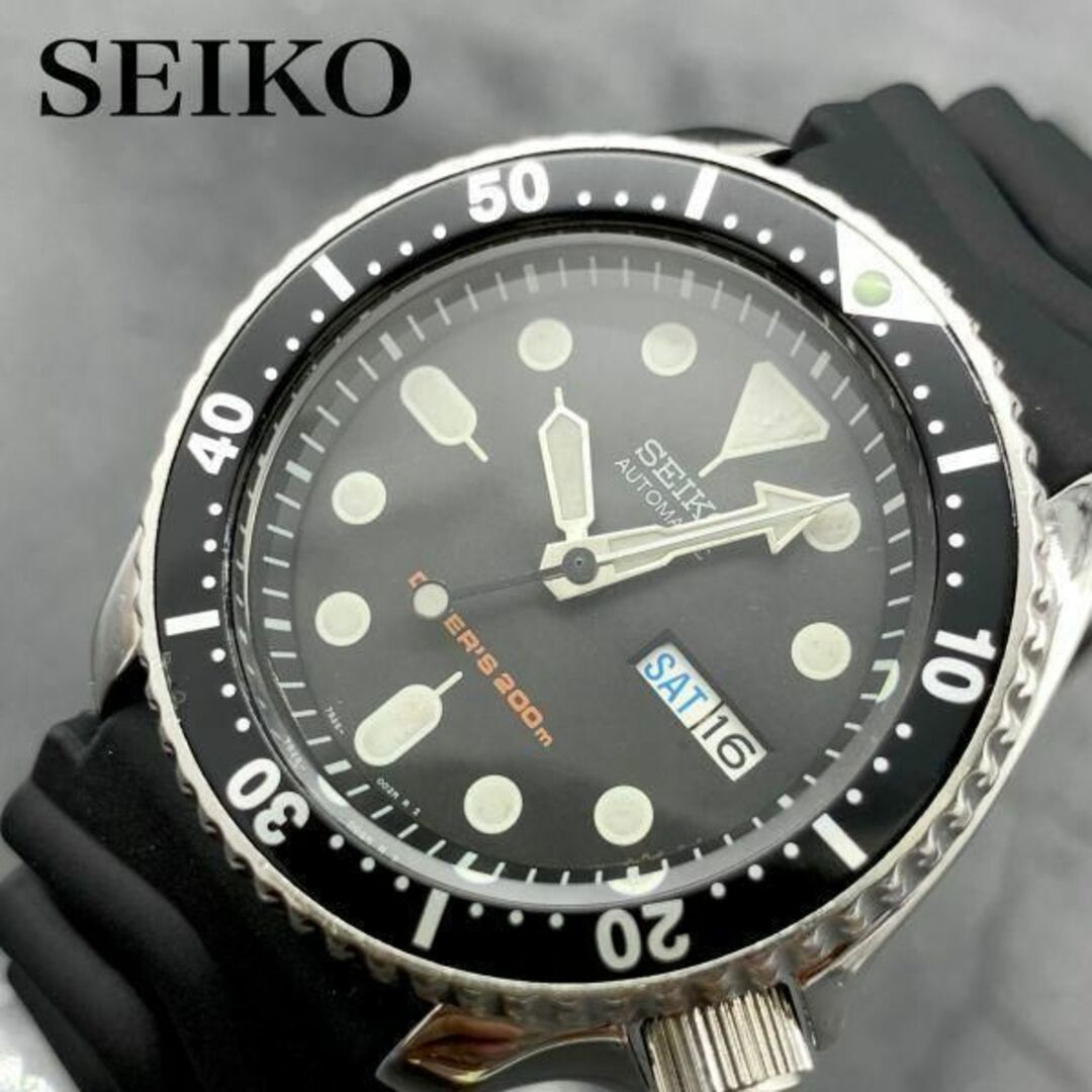 美品 セイコー/SEIKO ダイバー メンズ腕時計 廃盤 ブラックボーイ