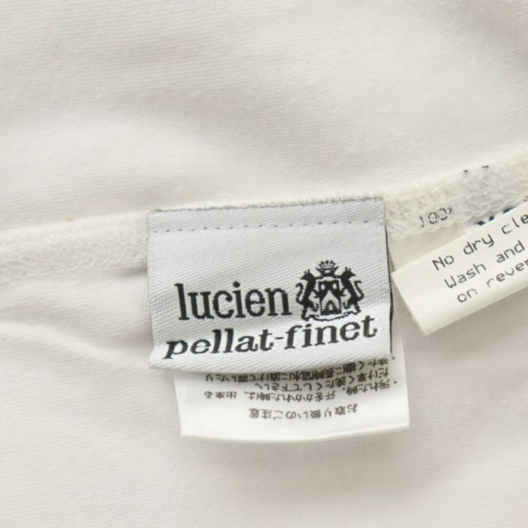 Lucien pellat-finet(ルシアンペラフィネ)のルシアンペラフィネ Tシャツ カットソー クルーネック 柄 半袖 XS 白 レディースのトップス(Tシャツ(半袖/袖なし))の商品写真