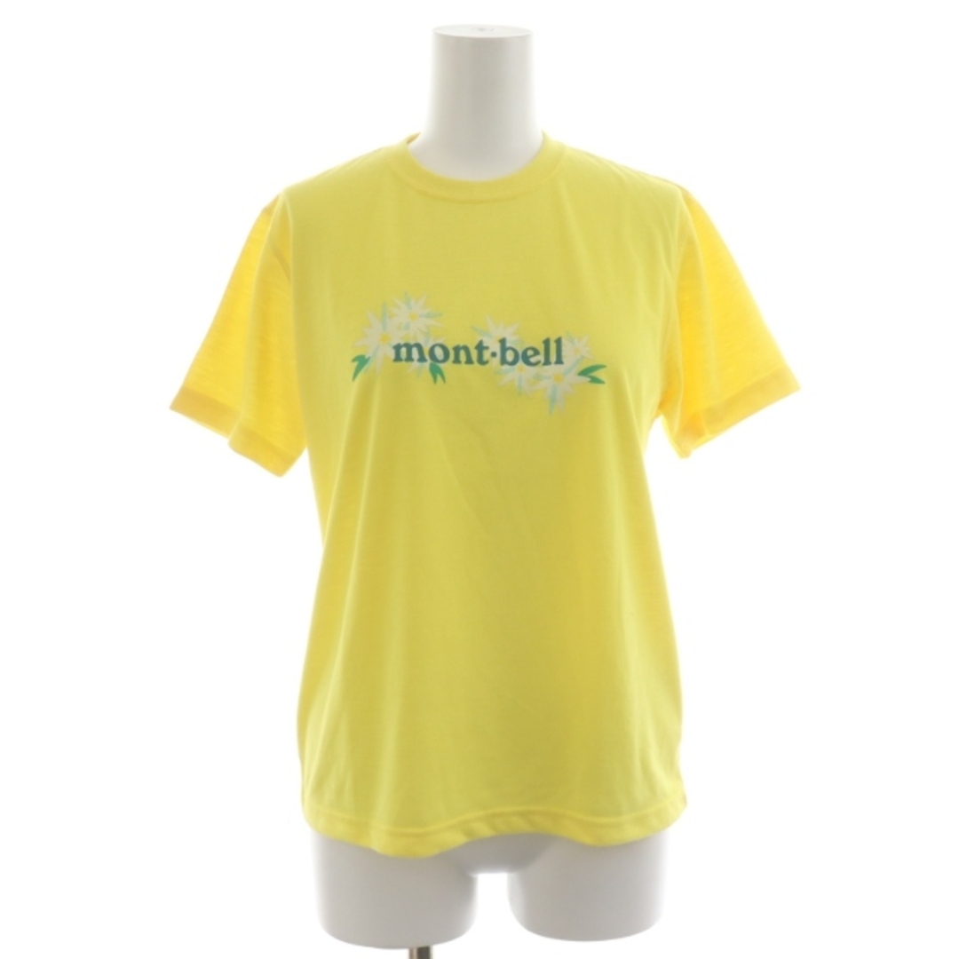 mont bell(モンベル)のモンベル Tシャツ カットソー ロゴ クルーネック プルオーバー 半袖 S 黄 レディースのトップス(Tシャツ(半袖/袖なし))の商品写真