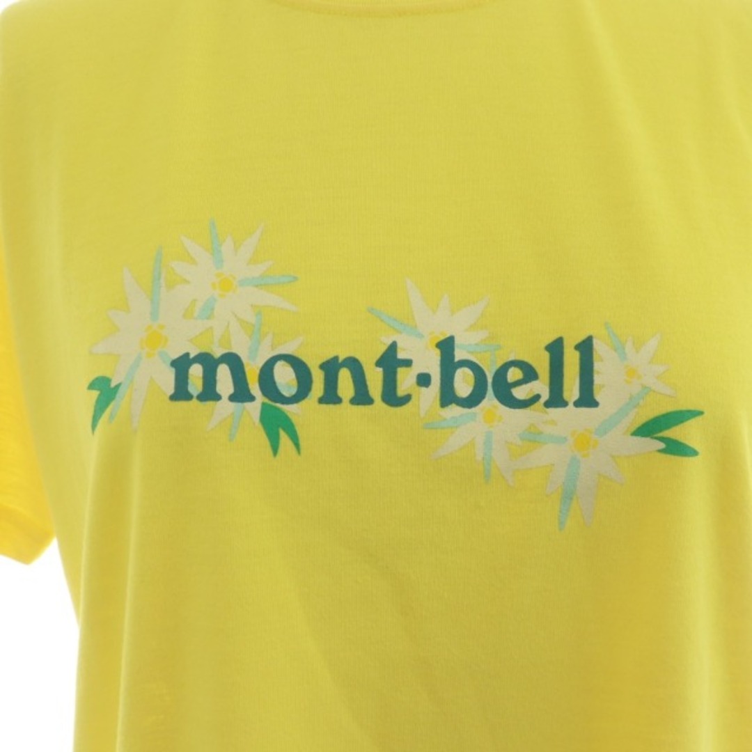 mont bell(モンベル)のモンベル Tシャツ カットソー ロゴ クルーネック プルオーバー 半袖 S 黄 レディースのトップス(Tシャツ(半袖/袖なし))の商品写真