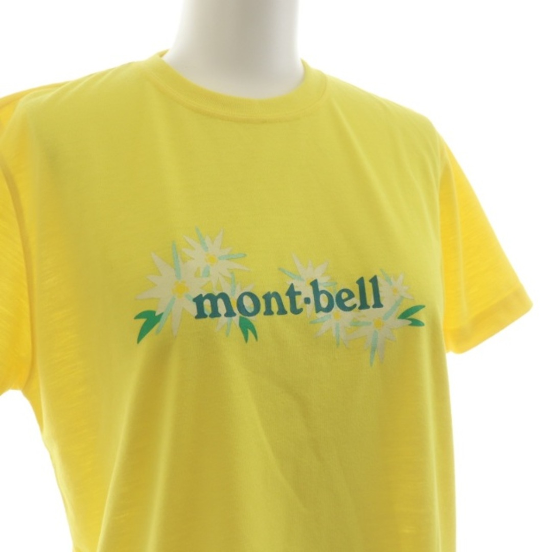 mont bell(モンベル)のモンベル Tシャツ カットソー ロゴ クルーネック プルオーバー 半袖 S 黄 レディースのトップス(Tシャツ(半袖/袖なし))の商品写真