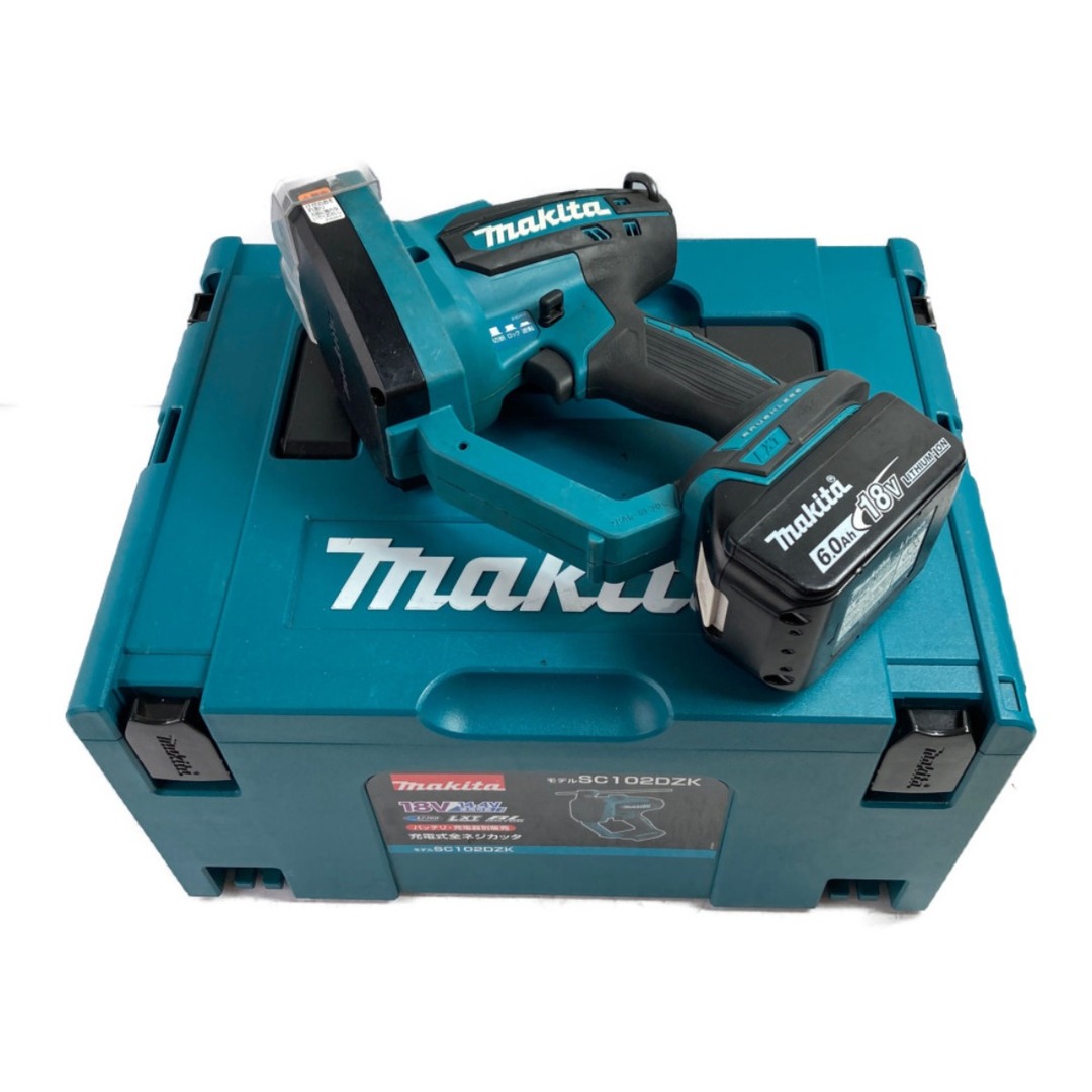 ＊＊MAKITA マキタ 14.4V/18V 充電式全ネジカッタ (18Vバッテリ1個・ケース付）充電器なし SC102D ブルー