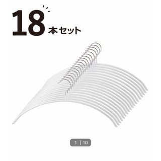 ニトリ(ニトリ)の滑りにくいアーチ型ハンガー（ラミー幅42cm ホワイト18本組）(押し入れ収納/ハンガー)