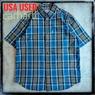 カーハート(carhartt)の【C151】カーハート USA古着 レア 一点物 ナイスマルチカラー レトロ(シャツ)