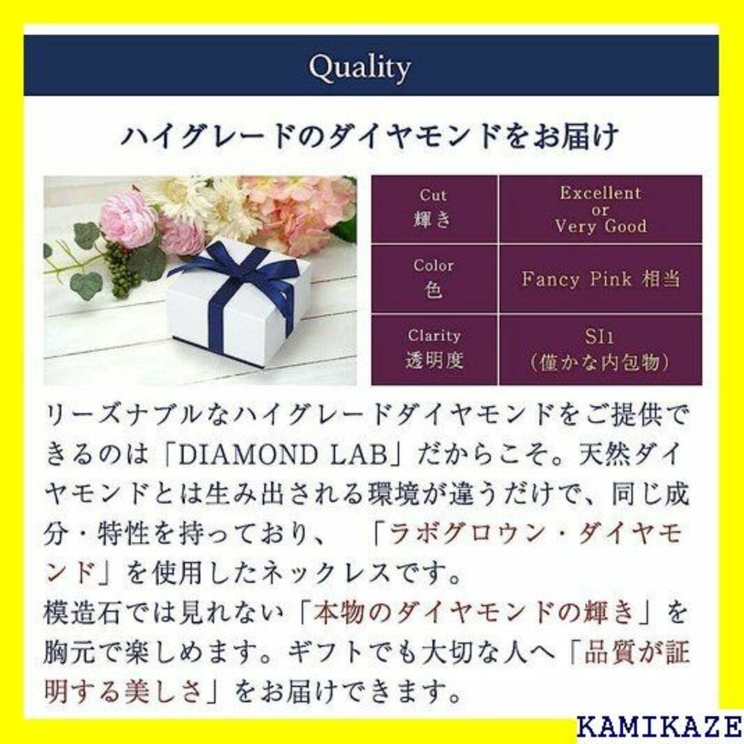 Diamond Lab ダイヤモンド ネックレス レディース 一粒 人気 0.0
