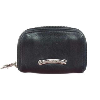 クロムハーツ(Chrome Hearts)のCHROME HEARTS クロムハーツ（原本無） 財布 COIN CASE コインケース ダガー ラウンドジップ レザー 財布 ブラック系【中古】(長財布)