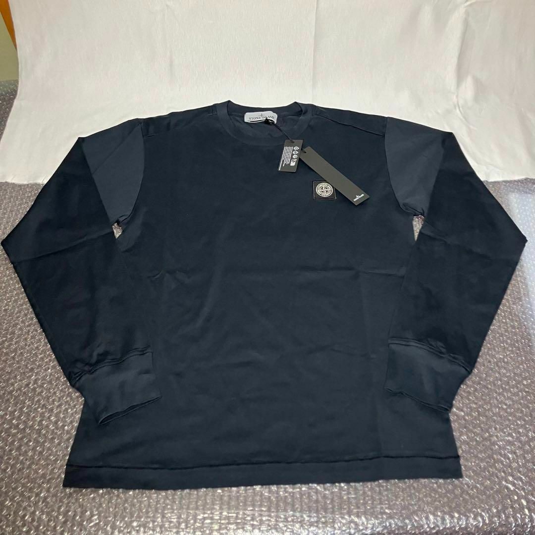 格安 STONE ISLAND ストーンアイランド Tシャツ 長袖 ネイビー S - T ...