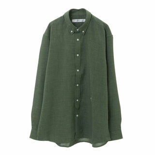 メンズメルローズ(MEN'S MELROSE)の【グリーン】カチオンオックスボタンダウンカラーシャツ(その他)