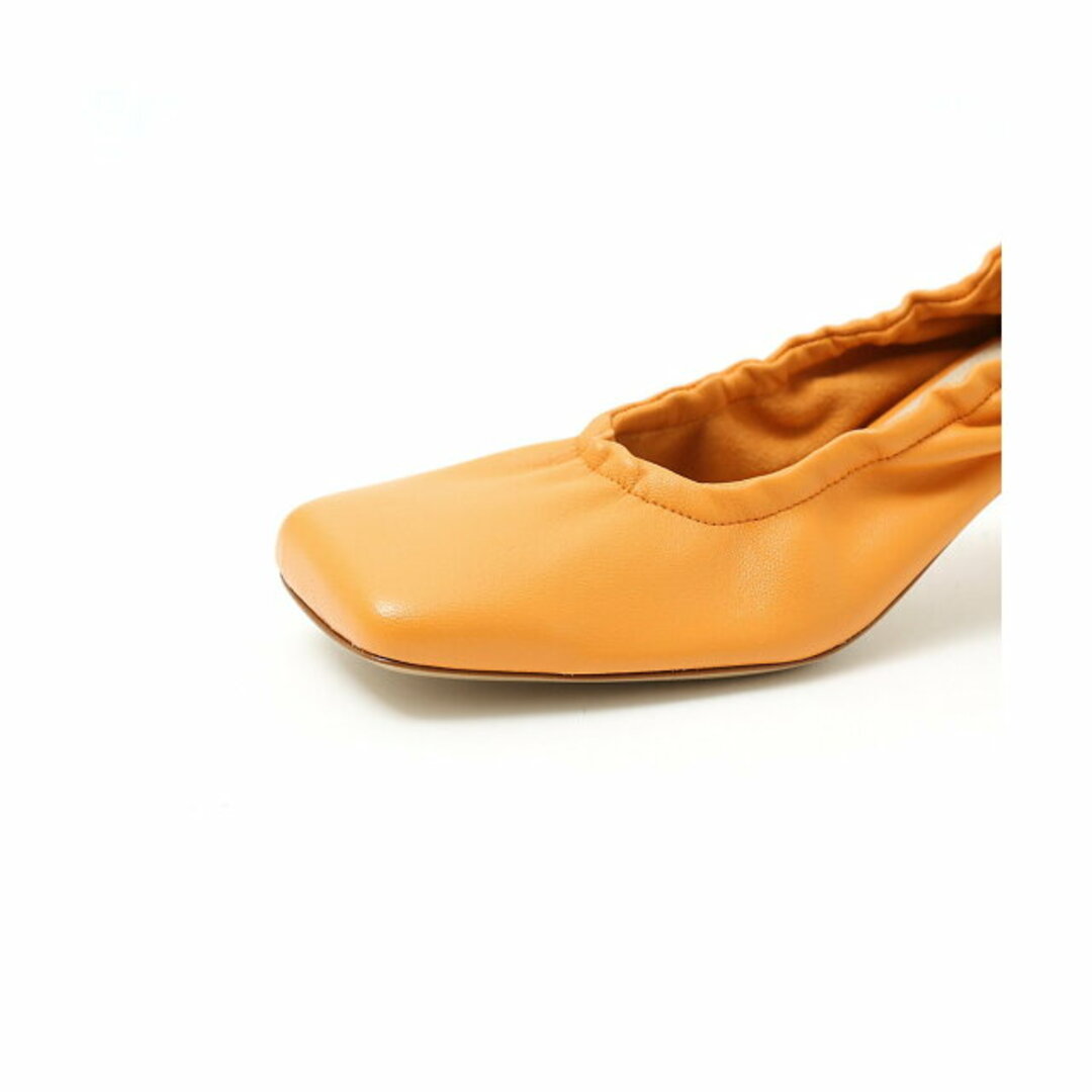 AU BANNISTER(オゥバニスター)の【オレンジ】【35】●【別注】FABIO RUSCONI スクエアトゥギャザーパンプス レディースの靴/シューズ(ハイヒール/パンプス)の商品写真