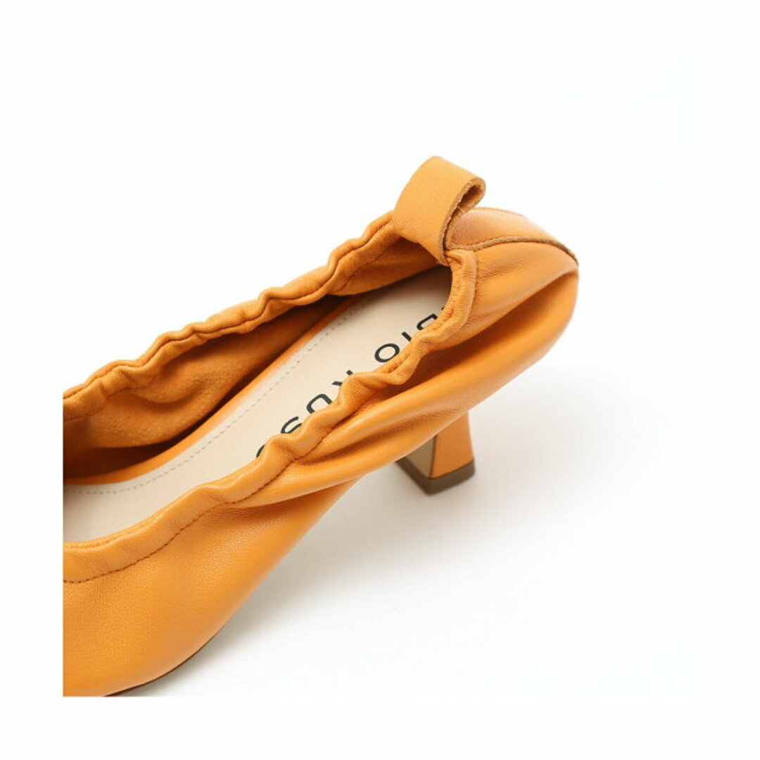 AU BANNISTER(オゥバニスター)の【オレンジ】【36】●【別注】FABIO RUSCONI スクエアトゥギャザーパンプス レディースの靴/シューズ(ハイヒール/パンプス)の商品写真
