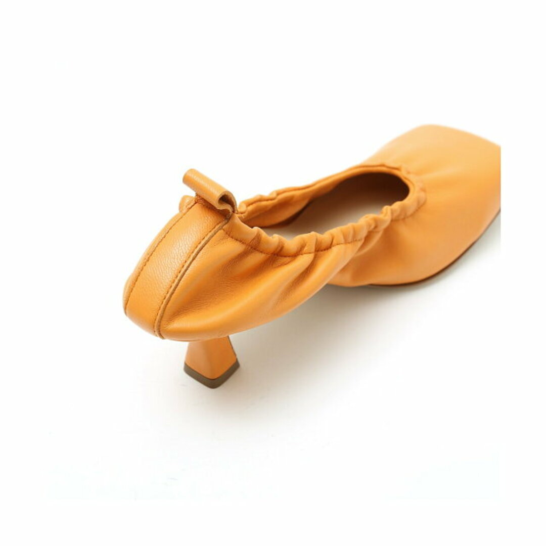 AU BANNISTER(オゥバニスター)の【オレンジ】【36】●【別注】FABIO RUSCONI スクエアトゥギャザーパンプス レディースの靴/シューズ(ハイヒール/パンプス)の商品写真