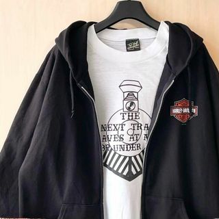 ハーレーダビッドソン スウェットパーカー フルジップ 裏起毛 バック