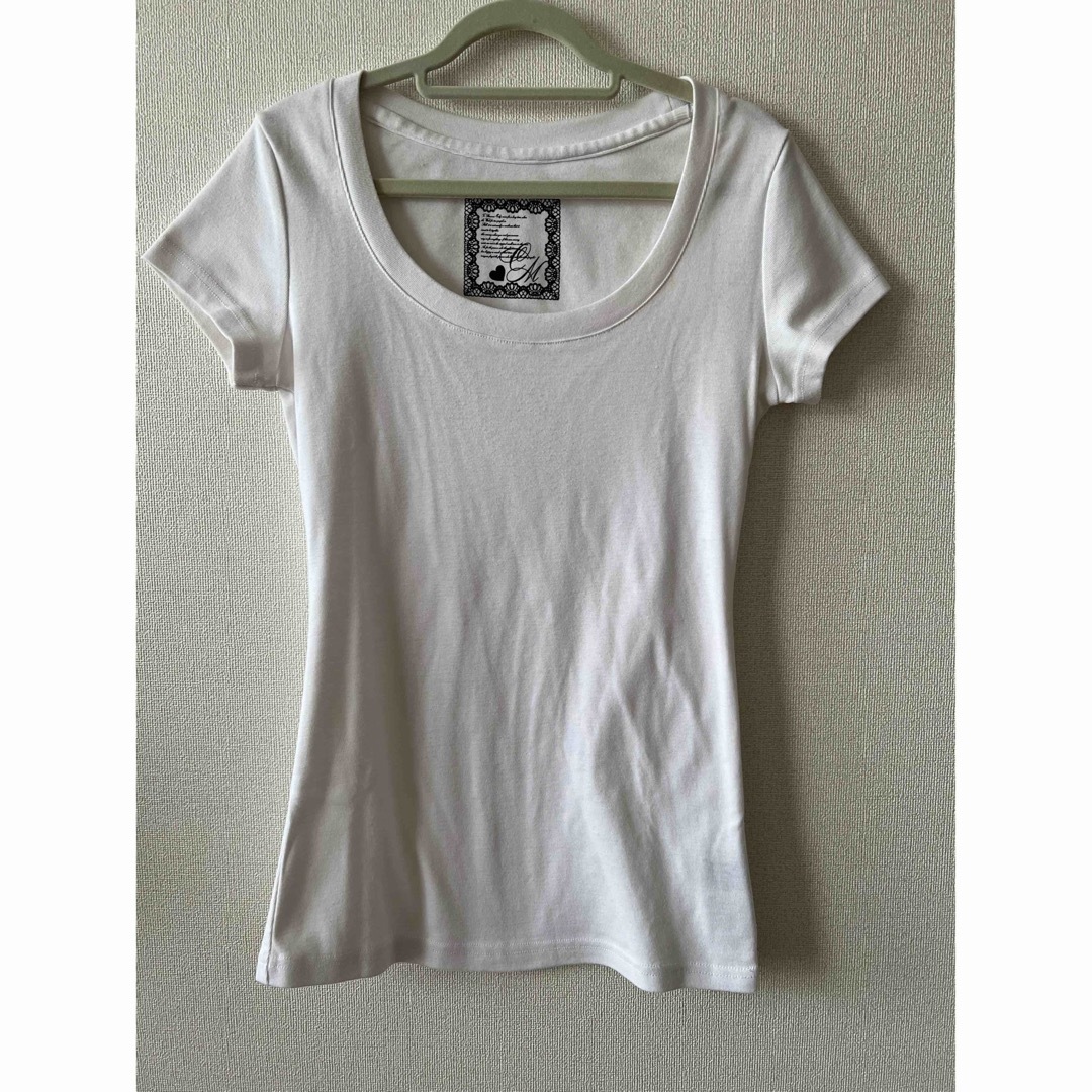 CECIL McBEE(セシルマクビー)の白　無地　Tシャツ メンズのトップス(Tシャツ/カットソー(半袖/袖なし))の商品写真
