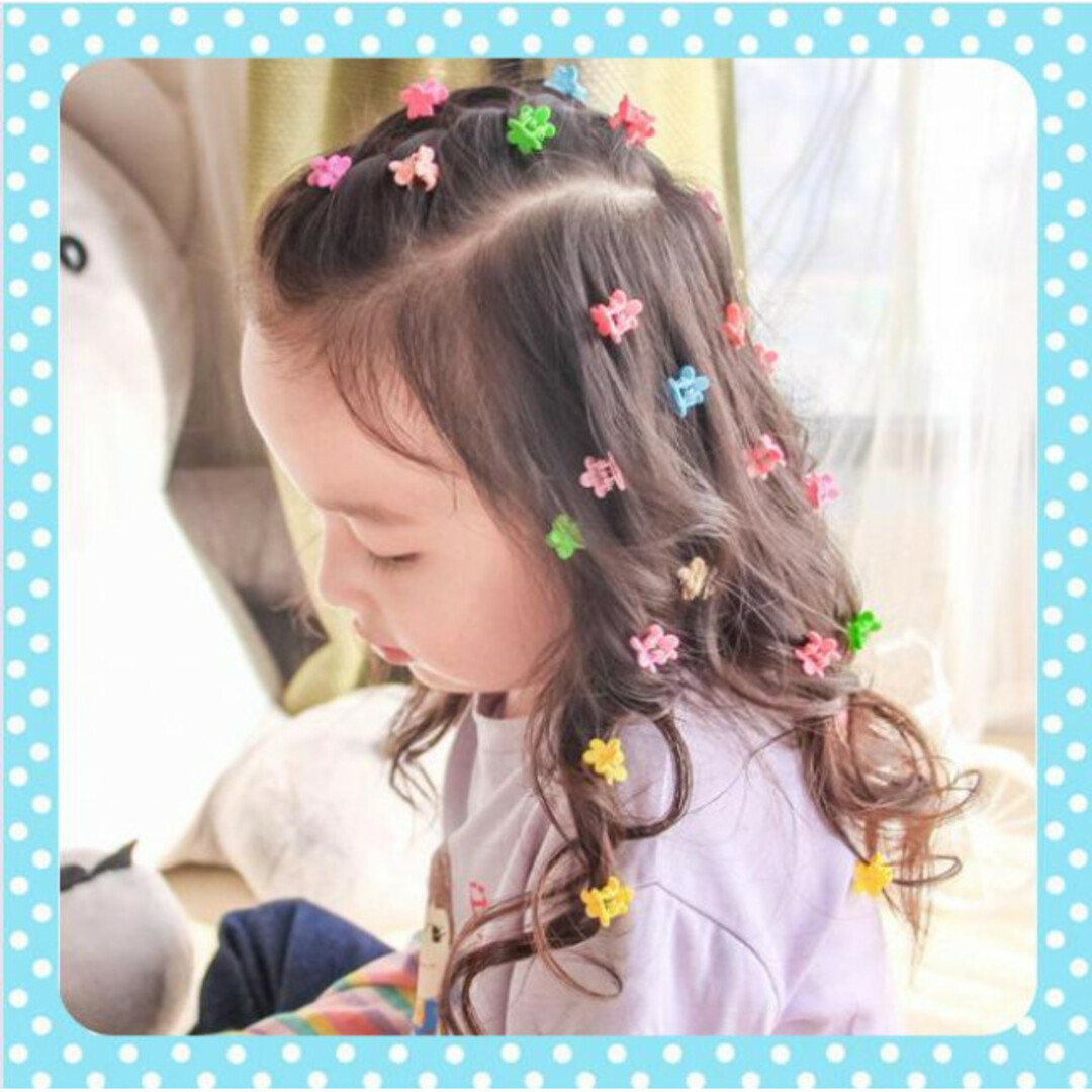 ミニクリップ バンスクリップ フラワー お花 キッズ ヘアアレンジ 韓国