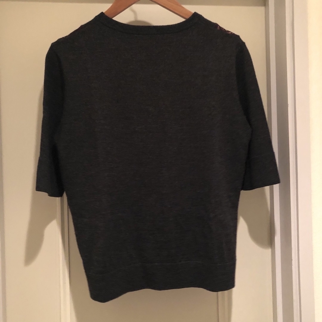 CARVEN(カルヴェン)のCARVEN lace grey Knit❤︎ レディースのトップス(カットソー(半袖/袖なし))の商品写真