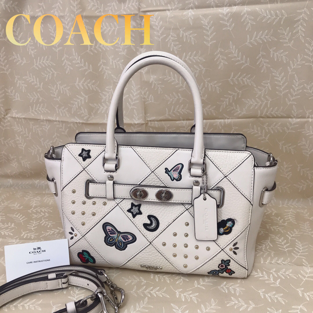 レア！ coach スワッガー プリント アップリケ ハンド ショルダー