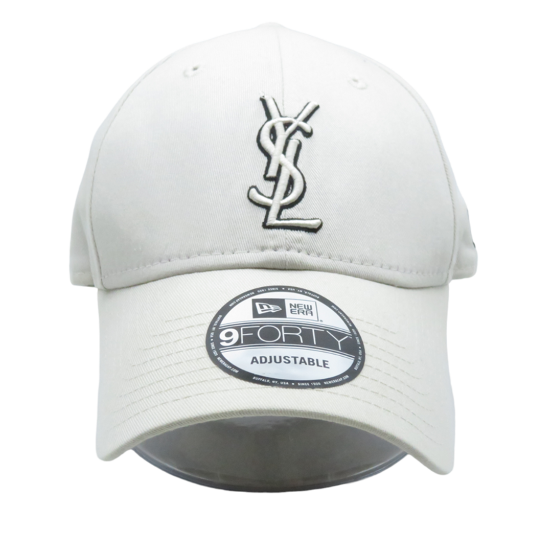 Shop Saint Laurent RIVE DROITE NEW ERA YSL MONOGRAM CAP