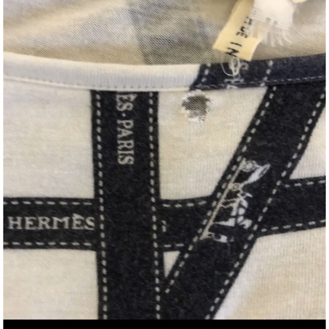 Hermes(エルメス)のHERMES カットソー リボン柄  マルジェラ期 レディースのトップス(Tシャツ(長袖/七分))の商品写真