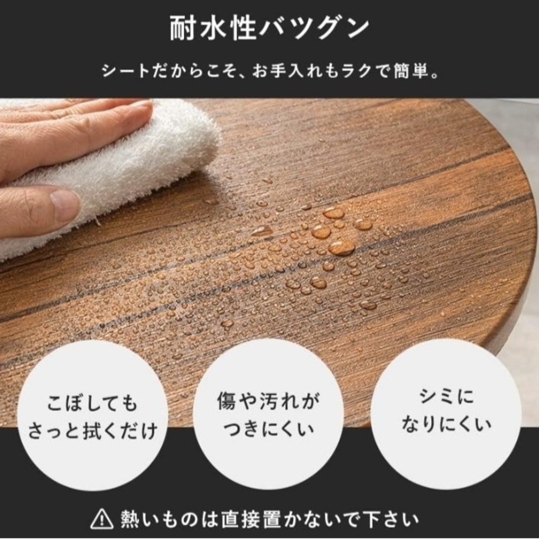 ⭐やさしい丸み⭐　サイドテーブル　大理石　ナイト　持ち運び簡単 3