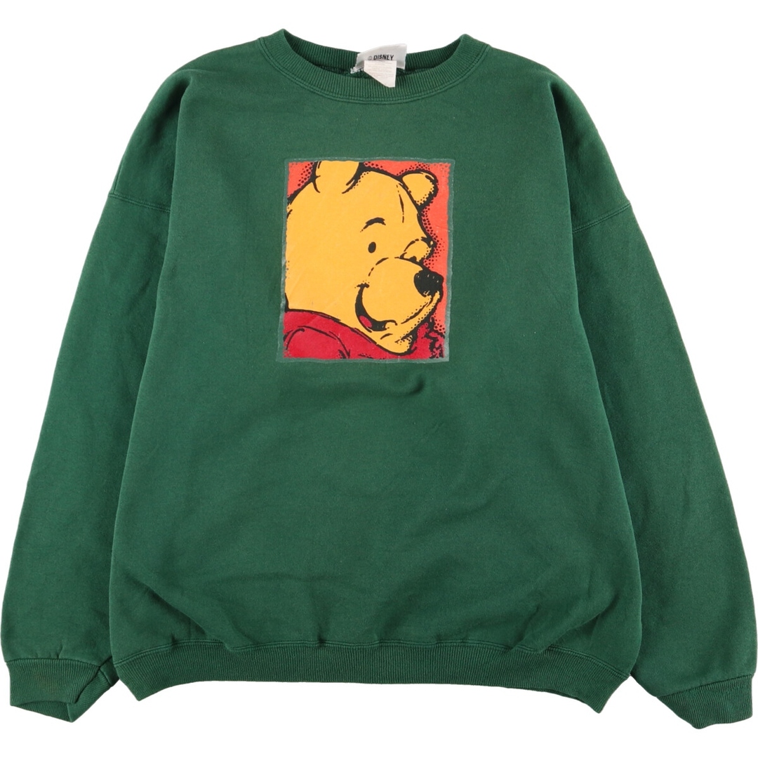 90年代 THE DISNEY STORE POOH くまのプーさん キャラクタースウェットシャツ トレーナー USA製 XXLXXL ヴィンテージ /eaa360315