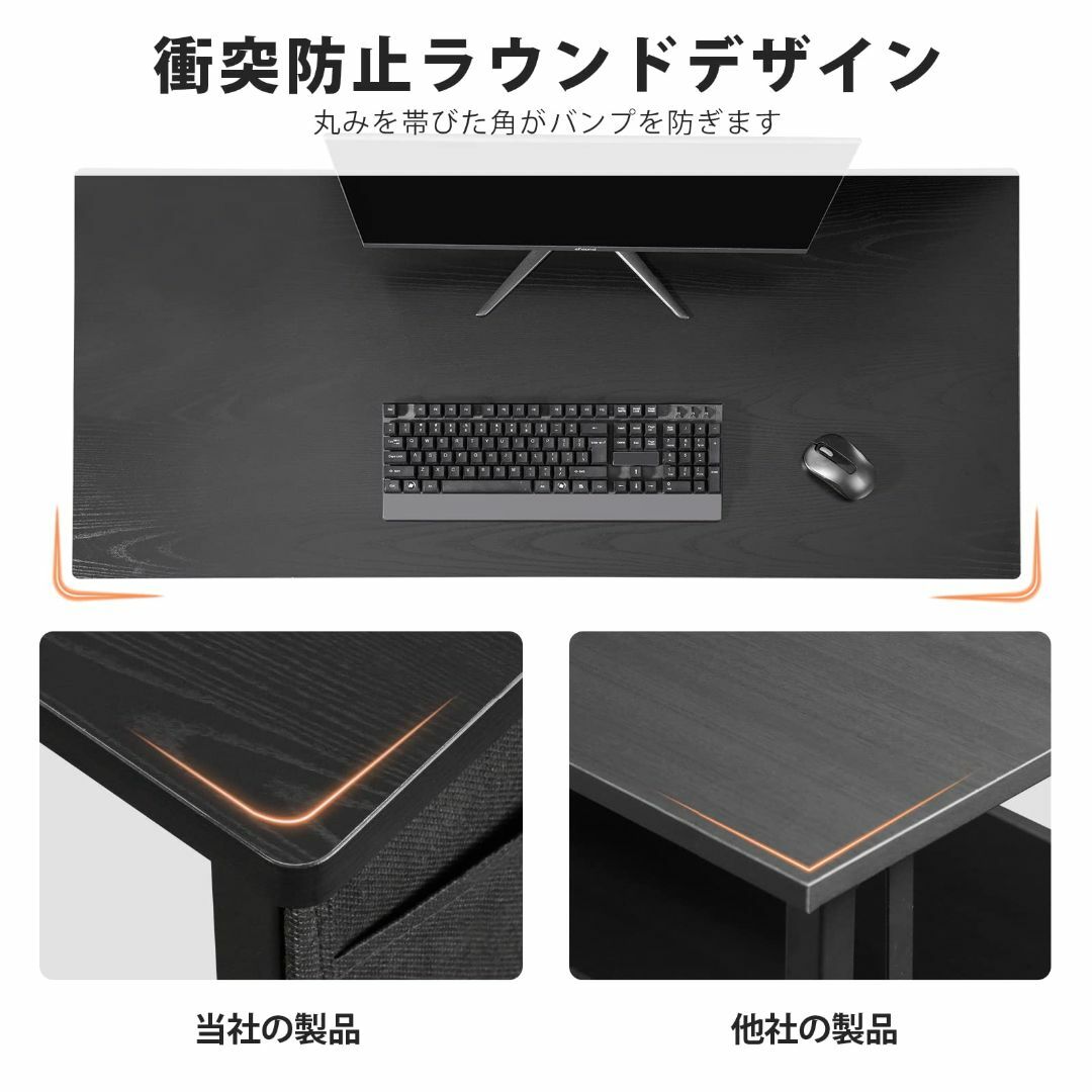 YeTom 机 パソコンデスク pcデスク 幅120*奥行55cm つくえ 収納