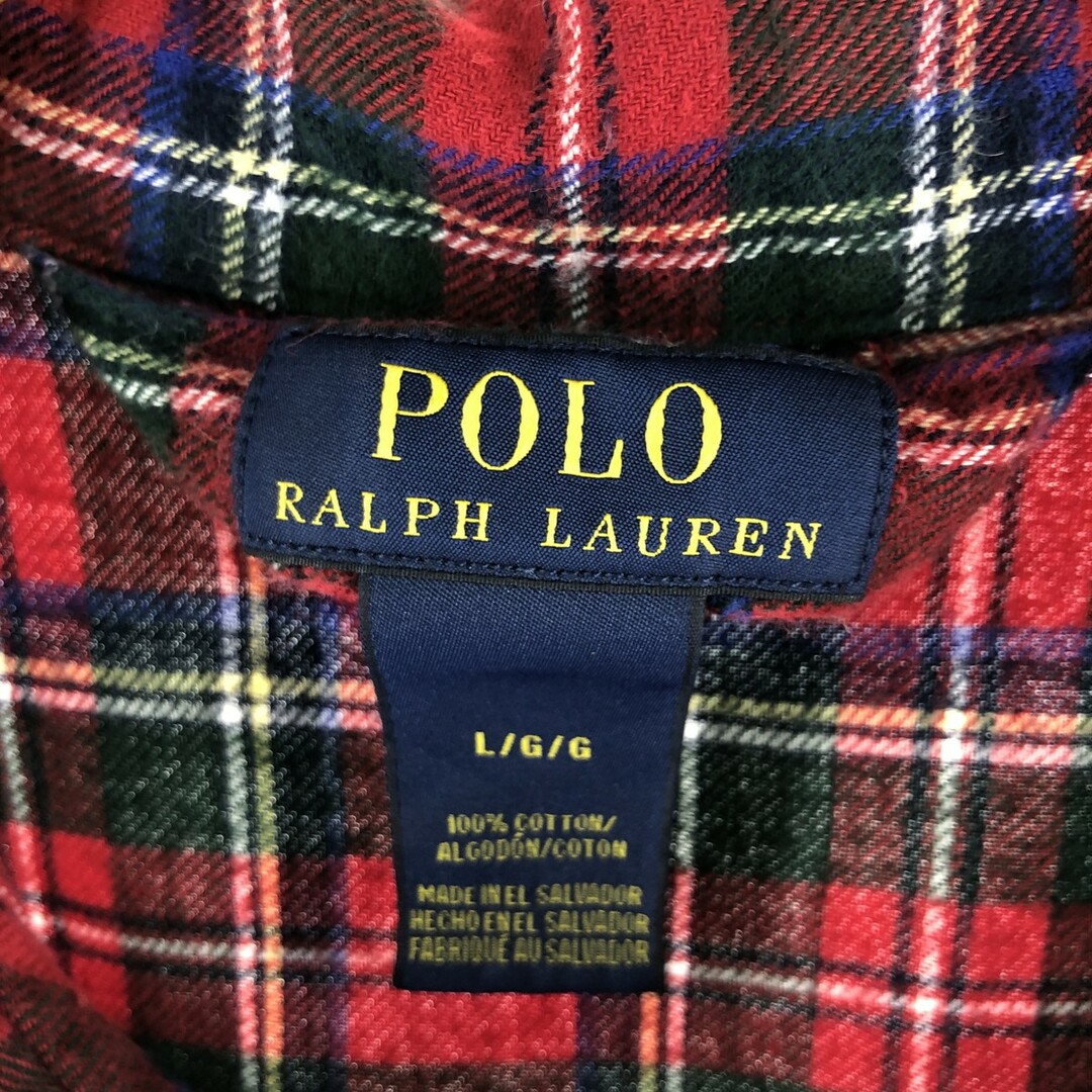 Ralph Lauren(ラルフローレン)の古着 ラルフローレン Ralph Lauren POLO RALPH LAUREN チェック柄 長袖 パジャマシャツ メンズXL /eaa359955 メンズのトップス(シャツ)の商品写真