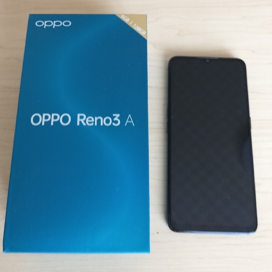 OPPO(オッポ)の【中古品】OPPO Reno3 A 128GB ブラック SIMフリー スマホ/家電/カメラのスマートフォン/携帯電話(スマートフォン本体)の商品写真