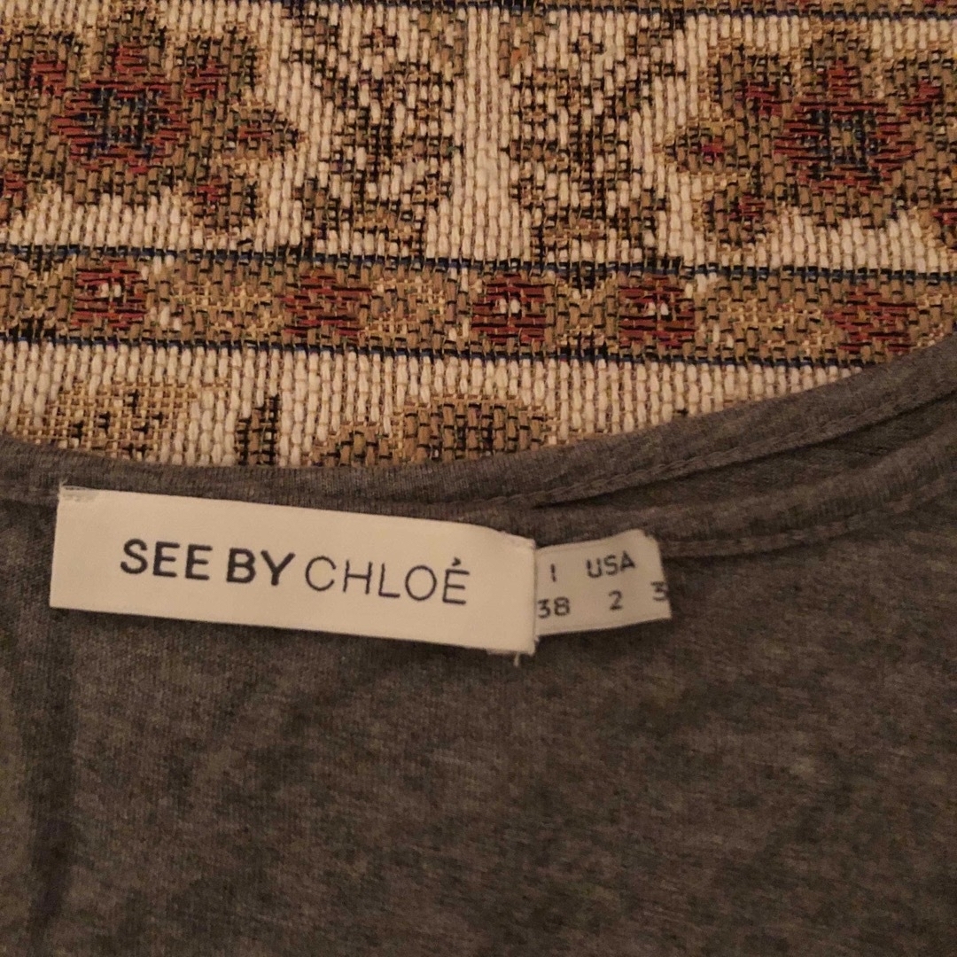 Lochie(ロキエ)のsee by Chloe grey  frill tops レディースのトップス(カットソー(半袖/袖なし))の商品写真
