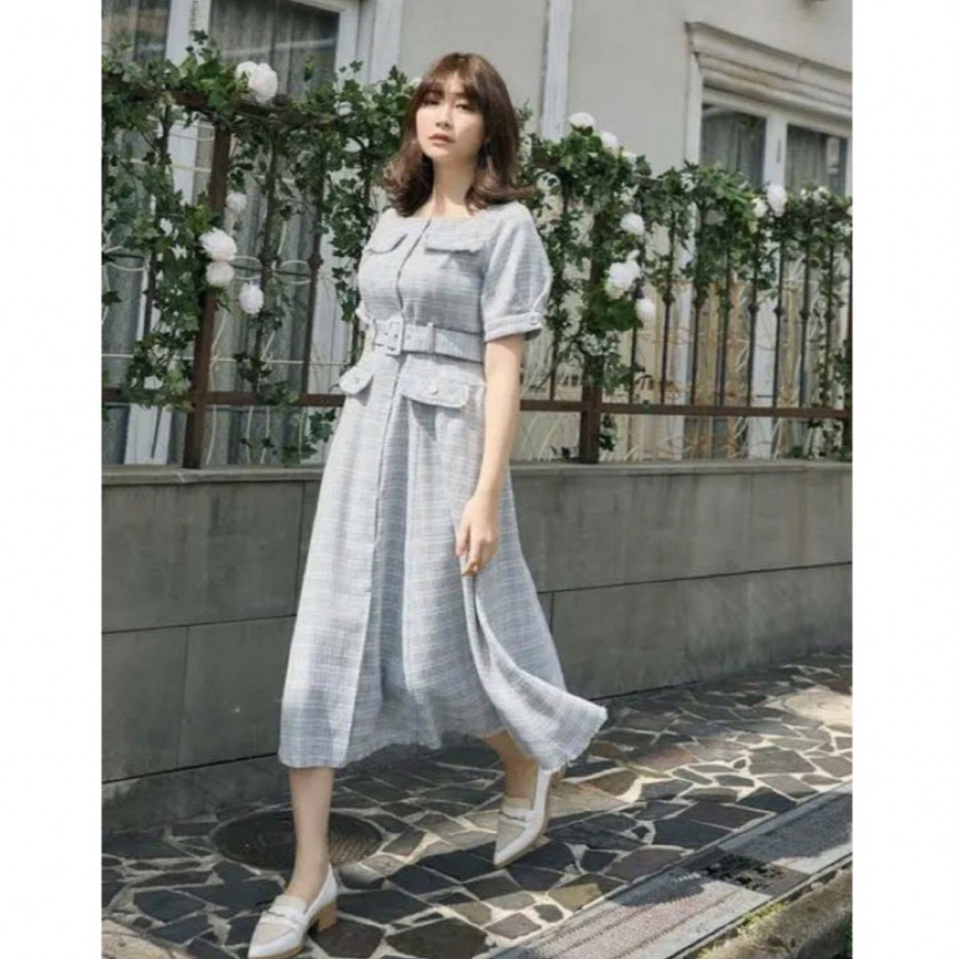 Her lip to(ハーリップトゥ)のClassic Tweed Belted Dress レディースのワンピース(ロングワンピース/マキシワンピース)の商品写真