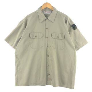 ディッキーズ(Dickies)の古着 ディッキーズ Dickies 半袖 ワークシャツ メンズXL /eaa361135(シャツ)